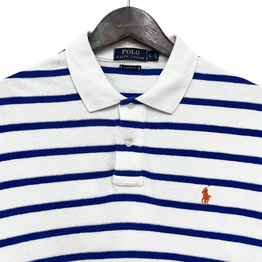 Polo by Ralph Lauren Blue and White Striped Polo Shirt